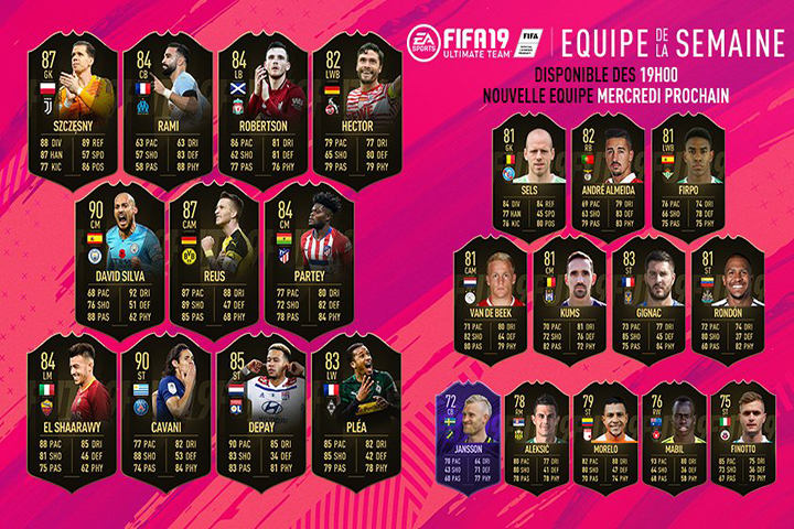 FIFA 19：TOTW，第 9 週最佳球隊